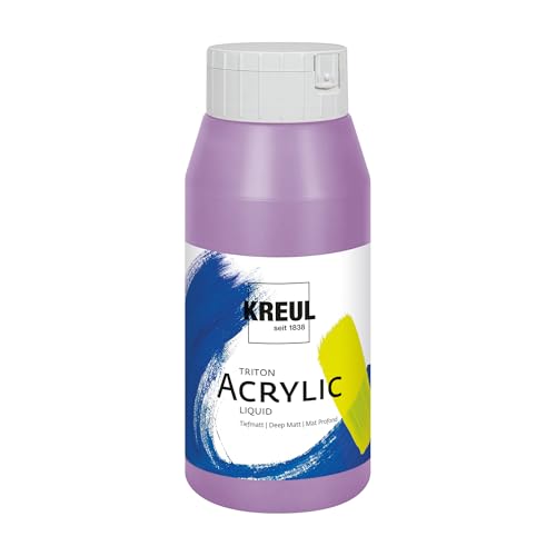 KREUL 17043 - Solo Goya Triton Acrylfarbe flieder, 750 ml Flasche, schnell und matt trocknend, Farbe auf Wasserbasis, in Studioqualität, vielseitig einsetzbar, gut deckend und ergiebig KREUL 17043 - Solo Goya Triton Acrylfarbe flieder, 750 ml Flasche, schnell und matt trocknend, Farbe auf Wasserbasis, in Studioqualität, vielseitig einsetzbar, gut deckend und ergiebig von Kreul