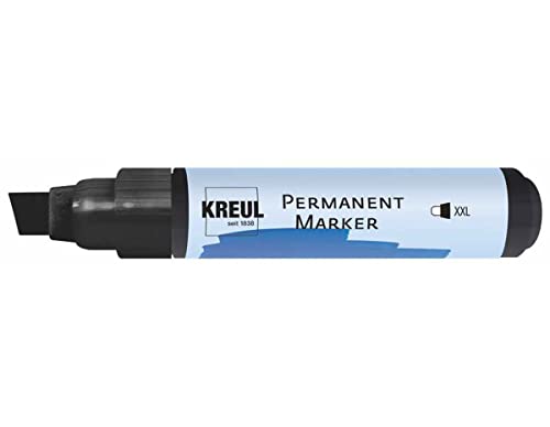 KREUL 48011 - Permanentmarker XXL, schwarz, Strichstärke 4 - 12 mm, für extrabreites Markieren, zum Beschriften und Gestalten für Grafiker, Industrieanwender, Kunst und Hobby von Kreul