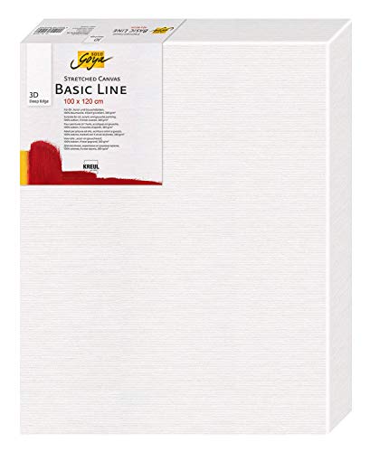 KREUL 64100120 - Solo Goya 3D Stretched Canvas Basic Line, Keilrahmen 100 x 120 cm, extra tief ca. 3,8 cm, 100 % Baumwolle 4 fach grundiert, ideal für Öl-, Acryl- und Gouachefarben von Kreul