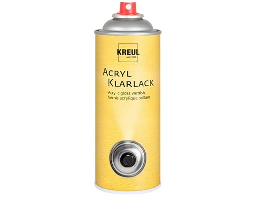 KREUL 810400 - Acryl Klarlack, 400 ml Spraydose, Überzugslack für Schriftstücke, Fotos, Aquarelle, Kohle- und Bleistiftzeichnungen, durchsichtiger und wasserabstoßender Film von Kreul