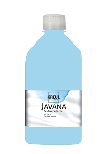 KREUL 8133-1LTR - Javana Seidenmalfarbe 1 l Flasche, himmelblau, hochpigmentierte und brillante Farbe auf Wasserbasis, mit fließend flüssigem Charakter, dringt tief in die Fasern ein von Kreul