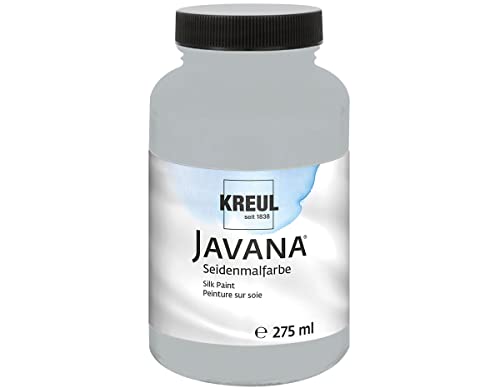 KREUL 8154-275 - Javana Seidenmalfarbe 275 ml, silbergrau, hochpigmentierte und brillante Farbe auf Wasserbasis, mit fließend flüssigem Charakter, dringt tief in die Fasern ein KREUL 8154-275 - Javana Seidenmalfarbe 275 ml, silbergrau, hochpigmentierte und brillante Farbe auf Wasserbasis, mit fließend flüssigem Charakter, dringt tief in die Fasern ein von Kreul
