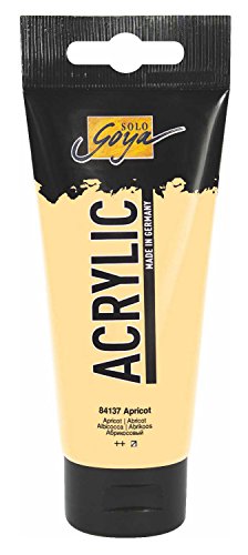 KREUL 84137 - Solo Goya Acrylic, 100 ml Tube in apricot, cremige vielseitig einsetzbare Acrylfarbe in Studienqualität, auf Wasserbasis, schnell und matt trocknend, gut deckend, wasserfest von Kreul