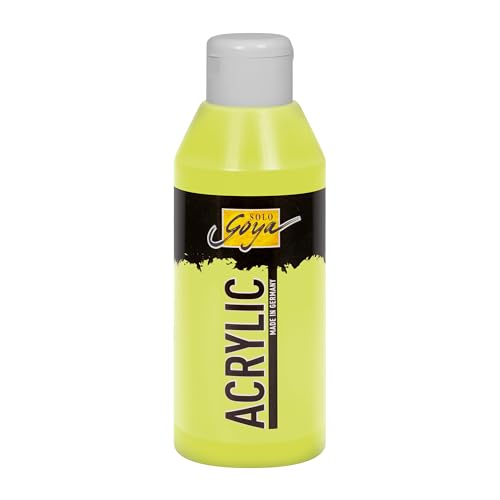 KREUL 84240 - Solo Goya Acrylic lichtgrün, 250 ml Flasche, cremige vielseitig einsetzbare Acrylfarbe in Studienqualität, auf Wasserbasis, schnell und matt trocknend, gut deckend, wasserfest von Kreul