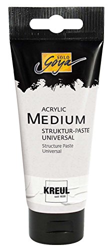 KREUL 85901 - Solo Goya Acrylic Medium, 100 ml Tube, weiß, Strukturpaste Universal, pastose Spachtelmasse, einfärb- und übermalbar, trocknet matt und deckend auf von Kreul