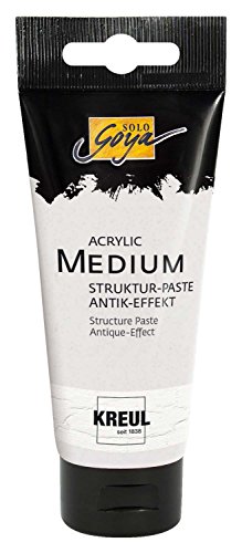 KREUL 86101 - Solo Goya Acrylic Medium, 100 ml Tube, Strukturpaste Antik Effekt, pastose Spachtelmasse zur Erzeugung einer Antikoptik von Kreul