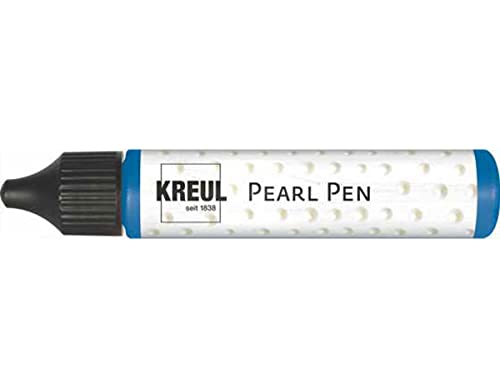 KREUL 92326 - Pearl Pen saphirblau 29 ml, Effektfarbe auf Wasserbasis für den Perlen-Look, dekorative Verzierungen auf Papier, Pappe und Textilien von Kreul