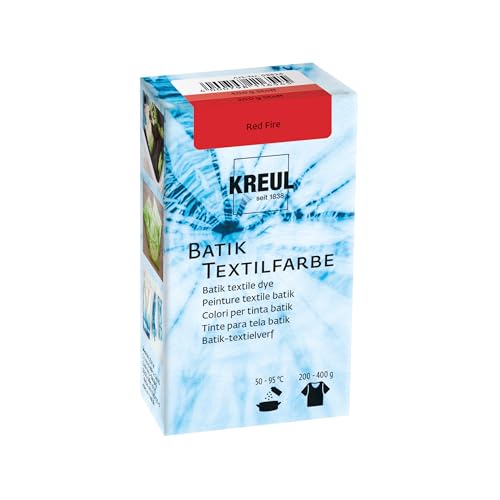 KREUL 98524 - Batik-Textilfarbe Red Fire, 70 g, Farbpulver zum Batiken und Färben von Textilien von Kreul