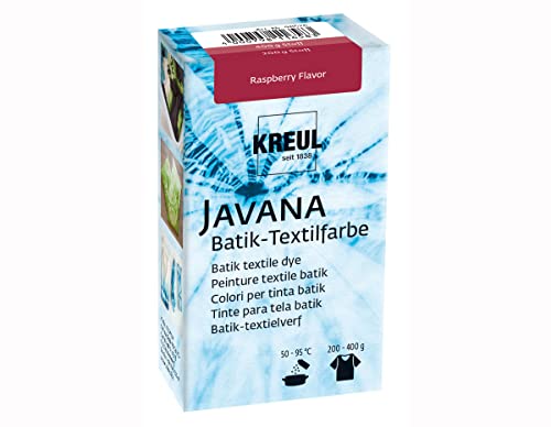 KREUL 98526 - Javana Batik Textilfarbe, 70 g Farbpulver in Raspberry Flavor, zum Färben von Textilien mit der Shibori Technik von Kreul