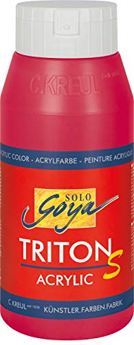 KREUL 17306 - Solo Goya Triton S Acrylfarbe magenta, 750 ml Flasche, schnell trocknend mit Glanzeffekt, Farbe auf Wasserbasis, in Studioqualität, vielseitig einsetzbar, gut deckend und ergiebig von Kreul