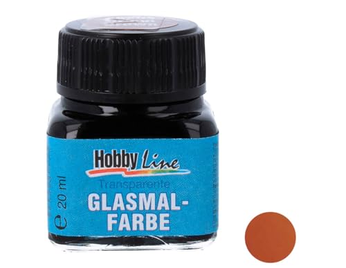 Kreul 45204 Transparente Glasmalfarbe auf Kunstharzbasis, 20 ml Glas in braun, Brillante Farbe, lichtecht und wischfest, trocknet streifenlos, zum dekorativen Bemalen von Glasuntergründen Kreul 45204 Transparente Glasmalfarbe auf Kunstharzbasis, 20 ml Glas in braun, Brillante Farbe, lichtecht und wischfest, trocknet streifenlos, zum dekorativen Bemalen von Glasuntergründen von Kreul