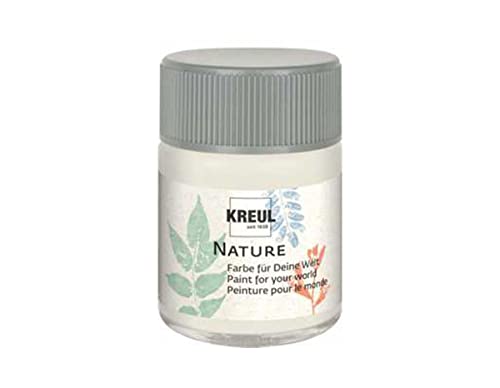 KREUL 49421 - Nature Schneekristall im 50 ml Glas, wasserbasierte Farbe, aus nachhaltigen, natürlichen Rohstoffen, cremig, schnelltrocknend und lichtecht, für zahlreiche Untergründe von Kreul