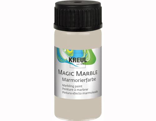 KREUL 73236 - Magic Marble Marmorierfarbe Matt, 20 ml Glas in Noble Nougat, matte Tauchmarmorierfarbe für zufällige Musterungen und einzigartige Farbeffekte von Kreul