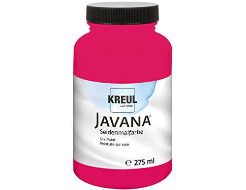 KREUL 8109-275 - Javana Seidenmalfarbe 275 ml, weinrot, hochpigmentierte und brillante Farbe auf Wasserbasis, mit fließend flüssigem Charakter, dringt tief in die Fasern ein von Kreul