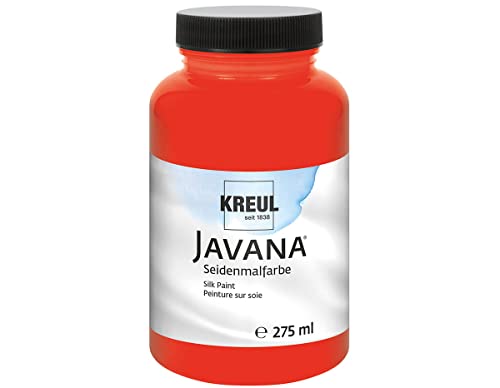 KREUL 8123-275 - Javana Seidenmalfarbe 275 ml, rosenrot, hochpigmentierte und brillante Farbe auf Wasserbasis, mit fließend flüssigem Charakter, dringt tief in die Fasern ein von Kreul