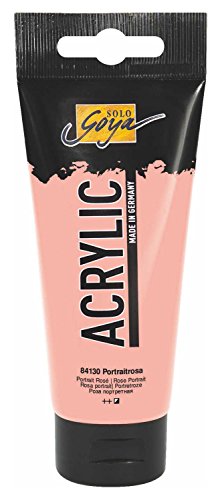 KREUL 84130 - Solo Goya Acrylic, 100 ml Tube in pastellrosa, cremige vielseitig einsetzbare Acrylfarbe in Studienqualität, auf Wasserbasis, schnell und matt trocknend, gut deckend, wasserfest von Kreul