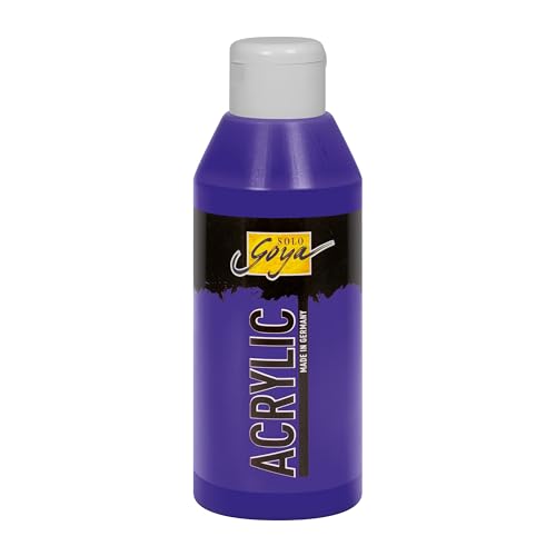 KREUL 84214 - Solo Goya Acrylic violett, 250 ml Flasche, cremige vielseitig einsetzbare Acrylfarbe in Studienqualität, auf Wasserbasis, schnell und matt trocknend, gut deckend, wasserfest von Kreul