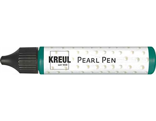 KREUL 92327 - Pearl Pen smaragd 29 ml, Effektfarbe auf Wasserbasis für den Perlen-Look, dekorative Verzierungen auf Papier, Pappe und Textilien von Kreul