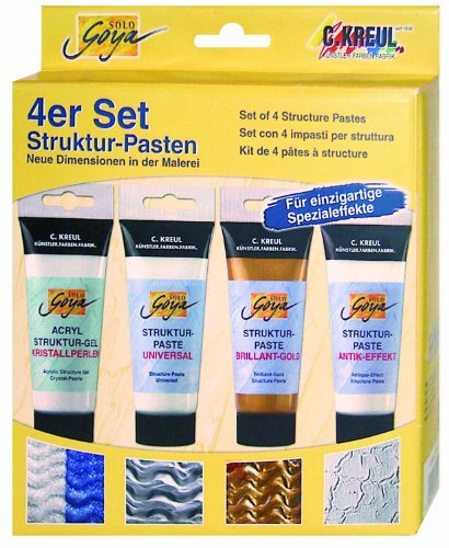 Solo Goya 85940 Strukturpasten, 100 ml Tuben, 4er Set von Kreul