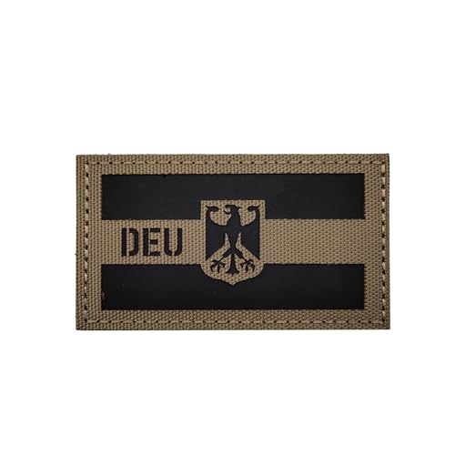 Krilucly Aufnäher Bundeswehr Flagge für taktische Kleidung Rucksack Moral Abzeichen Baseballkappe Uniform Weste Hundegeschirr Militärisch Rechteckig Patch von Krilucly