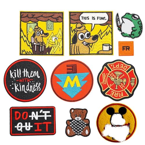 Krilucly 10 Stück Kleidung Patches zum Aufbügeln, Abzeichen Applikationen für Kleidung, Cartoon Anime, Muster zum Aufbügeln, Kunst Flicken, für Jeans, Kleidung, Jacken von Krilucly