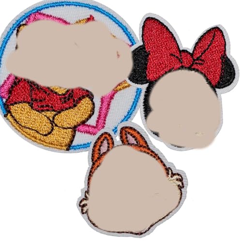 Krilucly 3 Stück Bügelflicken zum Aufbügeln, für Kinder, niedliche Patches zum Aufbügeln, bunte Aufnäher für Stoffe, bestickte Flicken, für Jacken, Kleidung, T-Shirts, Jeans, Rucksäcke, 3 Stück von Krilucly