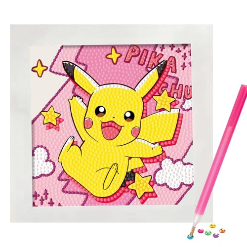 Krilucly 5D Diamond Painting Kinder Junge Anime bilder, Kreative Cartoon Geschenke für Mädchen, Bastelset DIY Diamant Bilder Arts Craft für Home Wohnzimmer, Wand, Schlafzimmer Decor 20x20cm von Krilucly