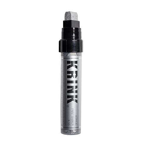 Krink K-55 Acrylic Paint Marker, 15mm Block Nib, Silver (K-55 Silver) von Krink