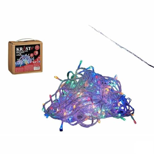 Krist+ LED-Lichterkette, mehrfarbig, 24 m, transparent, 9 W, 4 Stück von Krist+