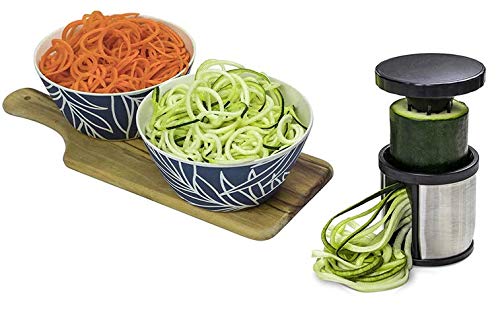 Krumble Gemüse Zucchini Julienne Spiralschneider - Schäler - Edelstahl - Spirelli Spiralschneider - Stahl von Krumble