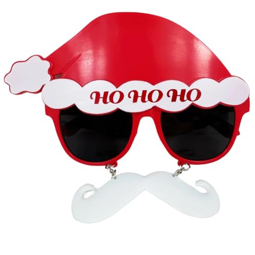 Ksikdeg Einzigartige Urlaubsbrille für Weihnachtsfeiern, lustige Cartoon-Weihnachtsmann-Brille, Rahmen, Urlaub, Party, Kostüm, Brillen, Requisiten von Ksikdeg