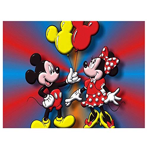 Ksopsdey 5D Diamond Painting Kit, DIY Diamond Painting Full Art Kit,Full Drill Set for Adults or Children, Cartoon Castle Mickey, Diamond Painting Drill, Wall Decoration for Your Home von Ksopsdey