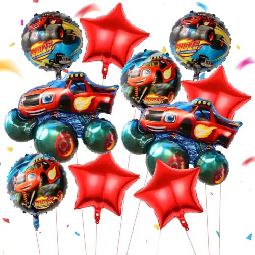 Monster Jam Partydekorationen 10PCS Monster Truck Thema Ballons Party Dekoration Geburtstag Partydekorationen Ballons Kinder Geburtstagsfeier Lieferungen von Ksopsdey