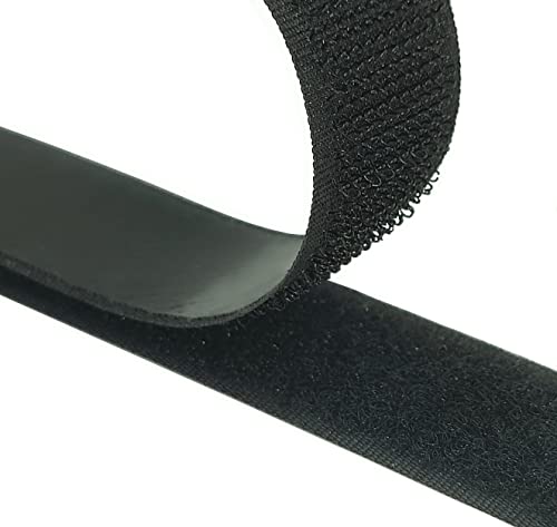 Klettband Selbstklebend, Klettverschluss selbstklebend doppelseitig, in schwarz Klettband Selbstklebend Extra Stark Länge, Breite, Farbe wählbar (schwarz, 100 mm x 6 m) von Kstar