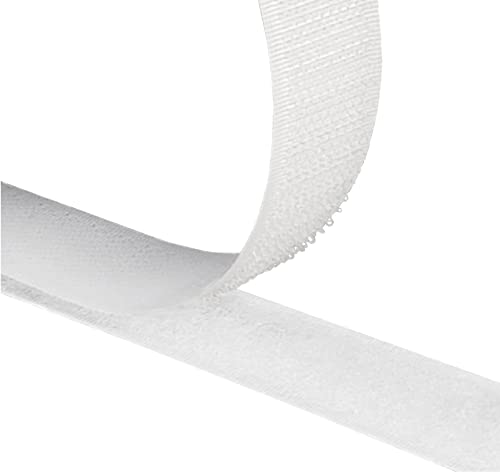 Kstar Klettband Selbstklebend, Klettverschluss selbstklebend doppelseitig, in weiß Klettband Selbstklebend Extra Stark Länge, Breite, Farbe wählbar (weiß, 20 mm x 25 m) von Kstar