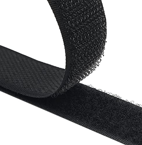Kstar Klettband Set zum Nähen, aufnähen Flauschband + Hakenband Farbe & Größe wählbar (schwarz, 50 mm x 3 m) von Kstar