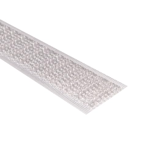 Kstar Klettband zum Nähen, aufnähen I Klettverschluss zum Nähen, Hakenband oder Flauschband, Farbe, Breite, Länge wählbar (Hakenband, weiß, 16 mm x 25 m) von Kstar