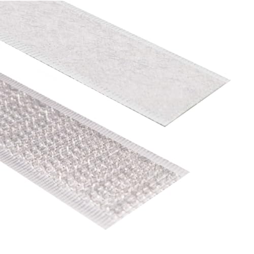 Kstar Klettband zum Nähen, aufnähen I Klettverschluss zum Nähen, Set Hakenband und Flauschband, Farbe, Breite, Länge wählbar (Set, weiß, 16 mm x 6 m) von Kstar