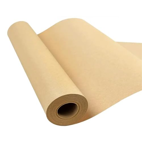 Ksvaye 38cm*10 m Packpapier Rolle Geschenkpapier Natur Wrapping Paper Verpackungspapier Braun Paketpapier Kraftpapier Rolle für Kunsthandwerk, Geschenkverpackungen, Post, Versand von Ksvaye