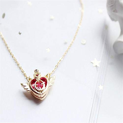 Halskette Anime Sailor Moon Liebender Zauberstab Kristall Cosplay Anhänger Halskette Mädchen Zubehör Nette Requisiten von Ksydhwd