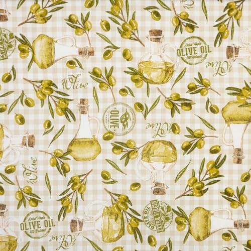 Kt KILOtela - Bedruckter Leinenstoff, Dekoration, Polsterung, Kissen, Vorhänge, Bettdecken, Taschen, Tischdecken, Bastelarbeiten, Breite 280 cm, Länge wählbar 50 in 50 cm, Öl, Oliven Kt KILOtela - Bedruckter Leinenstoff, Dekoration, Polsterung, Kissen, Vorhänge, Bettdecken, Taschen, Tischdecken, Bastelarbeiten, Breite 280 cm, Länge wählbar 50 in 50 cm, Öl, Oliven von Kt KILOtela