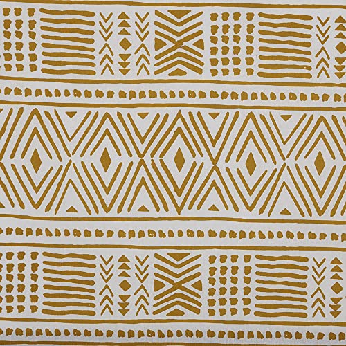 Kt KILOtela - Bedruckter Leinenstoff, Dekoration, Polsterung, Kissen, Vorhänge, Taschen, Tischdecken, Basteln, 300 cm Länge x 280 cm Breite, ethnisch, Senf, Weiß ─ 3 Meter Kt KILOtela - Bedruckter Leinenstoff, Dekoration, Polsterung, Kissen, Vorhänge, Taschen, Tischdecken, Basteln, 300 cm Länge x 280 cm Breite, ethnisch, Senf, Weiß ─ 3 Meter von Kt KILOtela