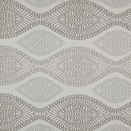 Kt KILOtela - Meterware Polsterstoff Jacquard Gobelino strapazierfähig Polsterstoff Polsterstoff Kissen Dekostoff Breite 280cm Länge wählbar 50 in 50cm | Augen - beige braun grau von Kt KILOtela