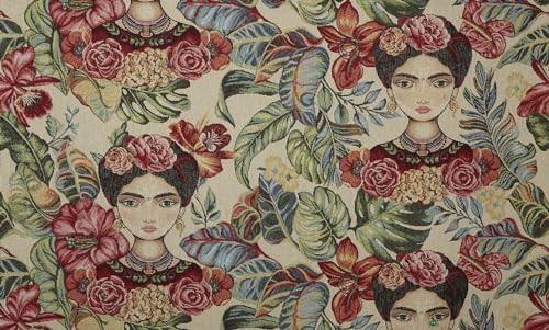 Kt KILOtela - Polsterstoff, Jacquard Gobelin, Stuhlbezug, Kissen, Kopfteil, Sofa, Taschen, verschleißfest, Nähen, 100 cm lang x 280 cm breit, Frida - 1 Meter von Kt KILOtela