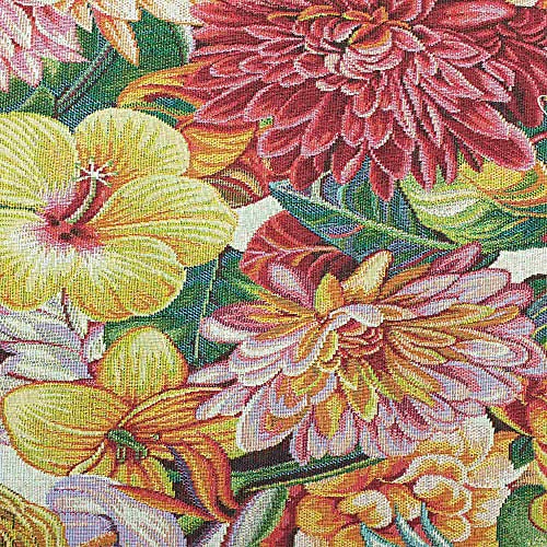 Kt KILOtela - Polsterstoff, Möbelstoff, Jacquard Gobelin, Dekostoff, Modische Accessoires, Tischdecke, Vorhang, oder Dekoartikel, Meterware ab 50 cm, Tropical Bunt von Kt KILOtela