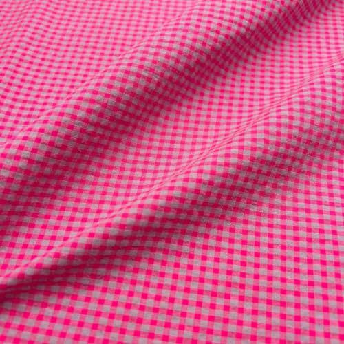 Kt KILOtela Seersucker-Stoff, BCI-Baumwolle, recyceltes Polyester GRS, Hemd, Modebekleidung, Vichy-Karo, Neonrosa, Mini, 100 x 145 cm Kt KILOtela Seersucker-Stoff, BCI-Baumwolle, recyceltes Polyester GRS, Hemd, Modebekleidung, Vichy-Karo, Neonrosa, Mini, 100 x 145 cm von Kt KILOtela