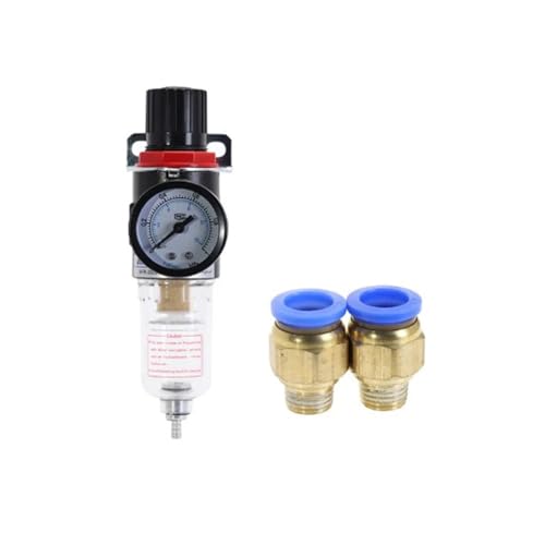 AFR2000 Air Pressure Reducing Regulator Water Oil Separator Trap Filter Lubricators Compressor with 4 6 8 10 12mm Quick Fittings(With 10mm Fittings) von KuRkur