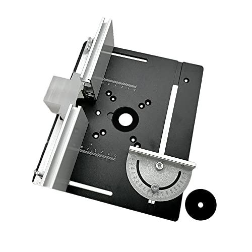 KuTeK Set mit 3 Frästisch-Einlegeplatten, Aluminiumlegierung, Holzfräsen, Flip-Board, Trimmmaschine, Gravur, Hilfswerkzeug, Holzbearbeitungsbänke von KuTeK