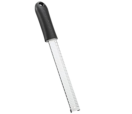 Küchenprofi Zester-Reibe fein MASTER GRIP | Edelstahl rostfrei | Zitronenreibe | Ultrascharfe Klingen | Parmesanreibe | Ingwerreibe | Knoblauchreibe | 32×3,5×4cm von Küchenprofi