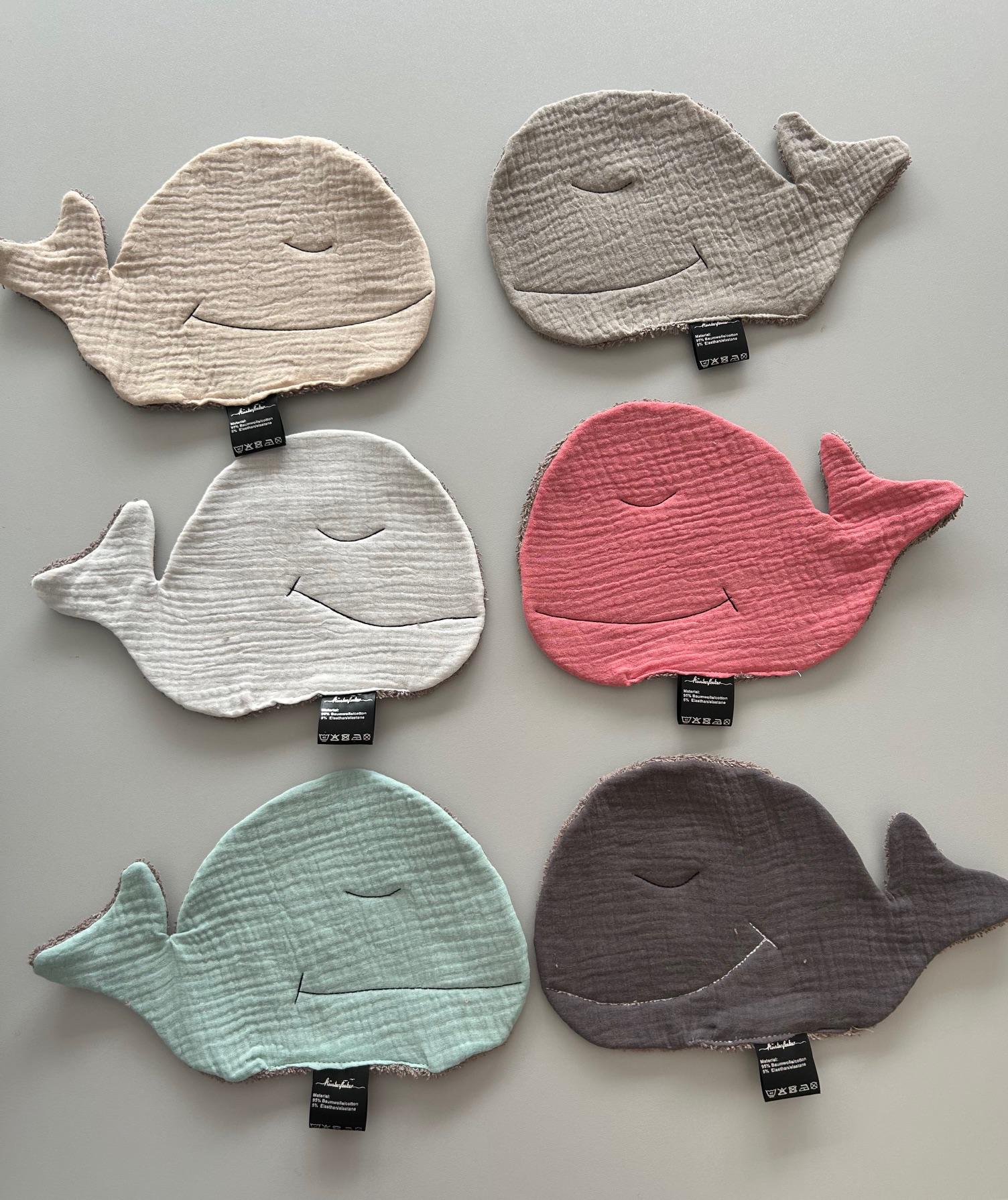 Kuschelweiche Waschlappen Für Kleine Seebären Und Meerjungfrauen, Wal Kinder, Weicher Musselin Waschlappen, Personalisierbar von KuestenfieberDesign